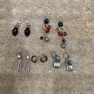 5 pairs of beautiful earrings-barely worn